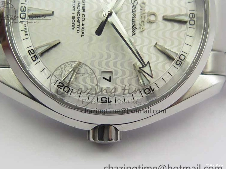 0407 Soft Aqua Terra 150M SS VSF 1:1 Best Edition White Wave Textured Dial on SS Bracelet A8500 Super Clone (2 Straps) 7916